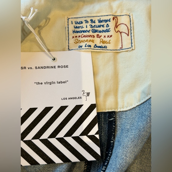 Sandrine Rose x Free People Distressed Open Front Denim Kimono Jacket size small - Picture 5 of 13